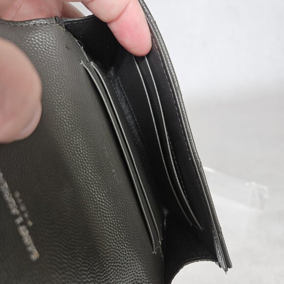 YSL Yves Saint Laurent Cassandra Asphalt Small Wallet Coin Pouch Card Holder - Picture 12 of 13